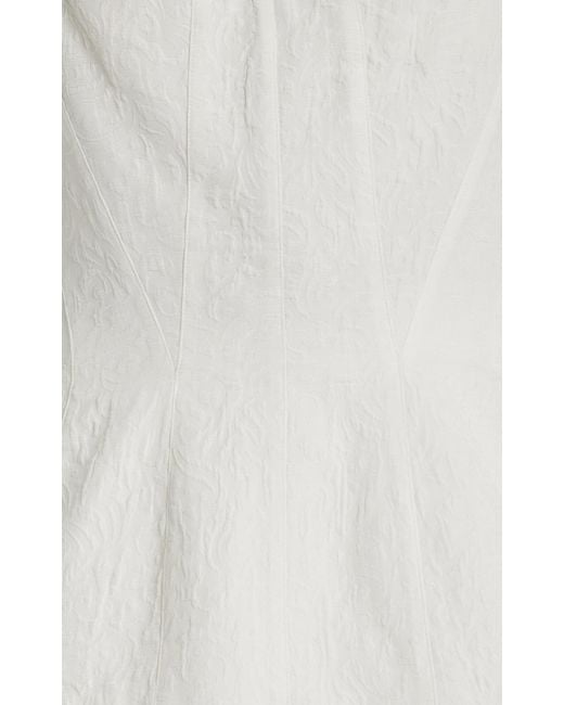 Jonathan Simkhai White Callan Embroidered Jacquard Maxi Dress