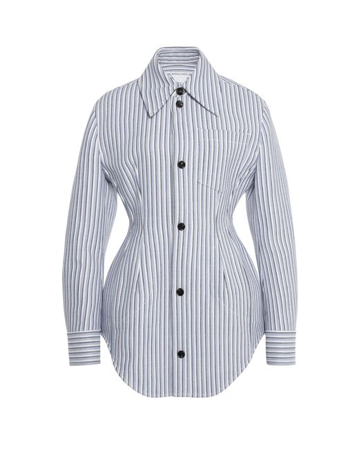 Bottega Veneta White Light Structured Cotton Jacket