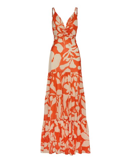 ANDRES OTALORA Namorar Tiered Chiffon Maxi Dress