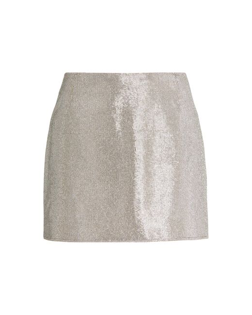 Nue Metallic Camille Rhinestone Mini Skirt