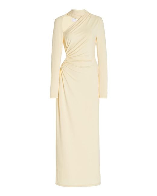 Significant Other Yellow Liana Cutout Jersey Maxi Dress