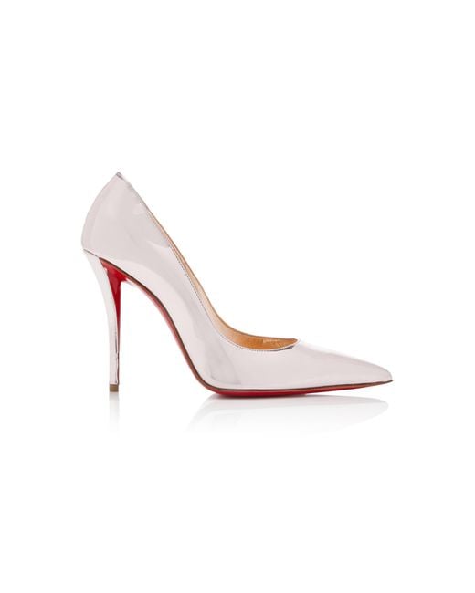 Christian Louboutin Pink Miss Z 100Mm Metallic Leather Pumps