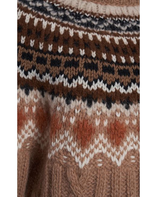 Moncler Brown Grenoble Cable-Knit Sweater