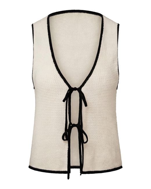 Onia Natural Knitted Linen Tank Top