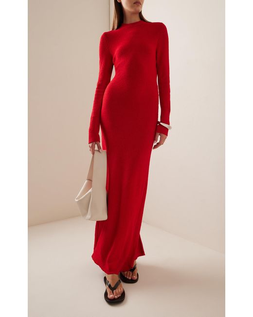 Proenza Schouler Red Lara Knit Maxi Dress