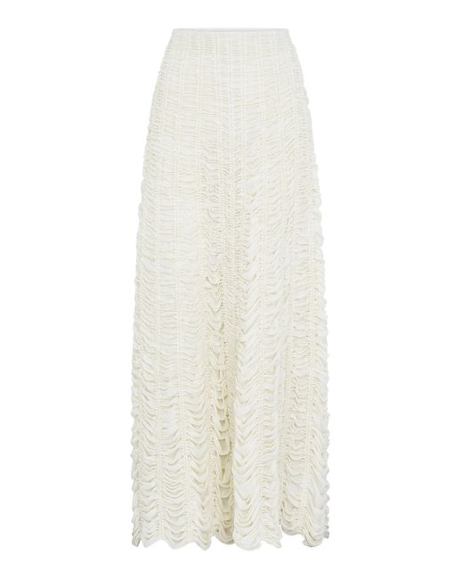 Heirlome White Alma Silk Maxi Skirt