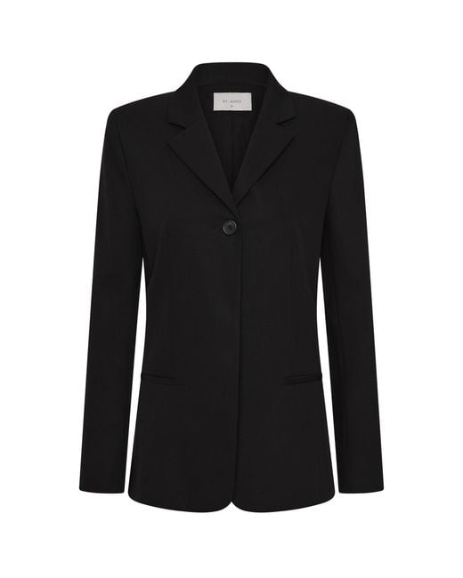 St. Agni Black Tailored Wool Blazer