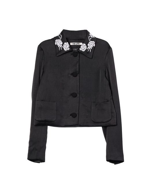Ciao Lucia Black Arlene Satin Jacket