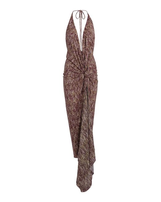 Silvia Tcherassi Brown Abril Maxi Dress