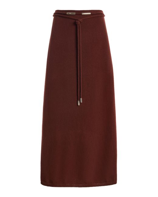 Max Mara Purple Cashmere Long Skirt