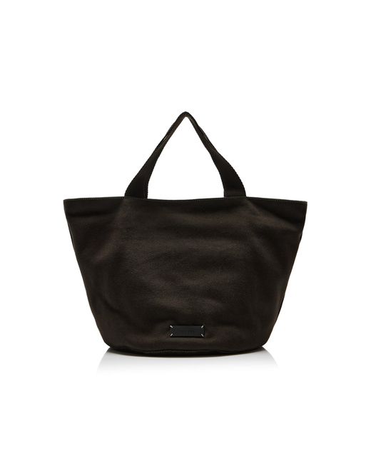 The Row Black Sisal Canvas Tote Bag