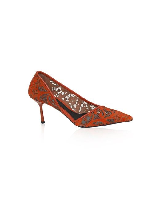 Christopher Esber Brown Max Lasercut Calf Hair Pump