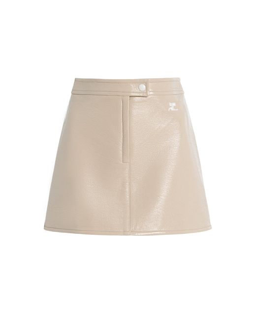 Courreges Natural Reedition Vinyl Mini Skirt