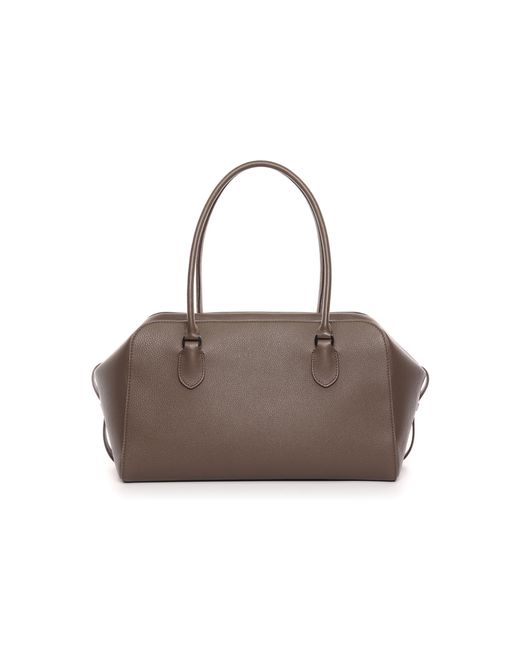 The Row E/w Leather Bowling Bag in Brown | Lyst