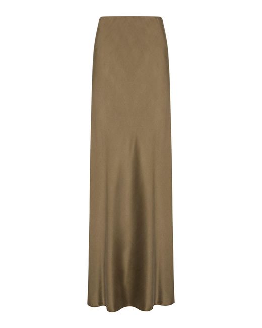 St. Agni Natural Bias-cut Silk-blend Maxi Slip Skirt