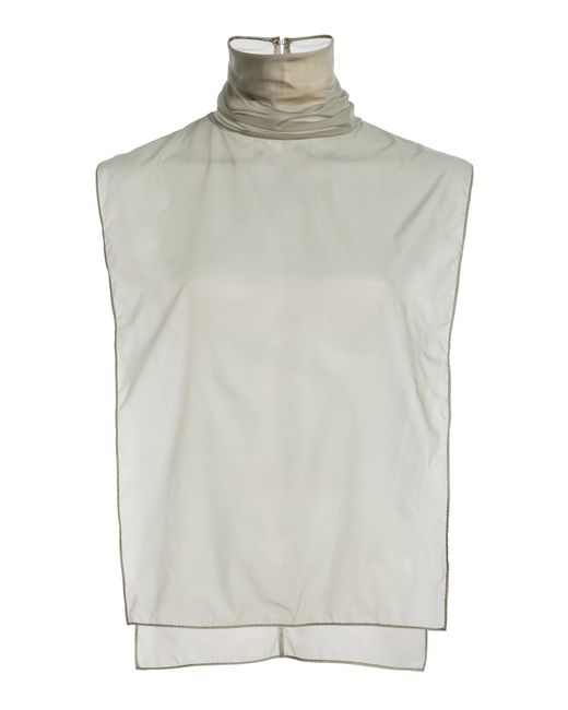 Brandon Maxwell Gray The Cain Nylon Turtleneck Dickie