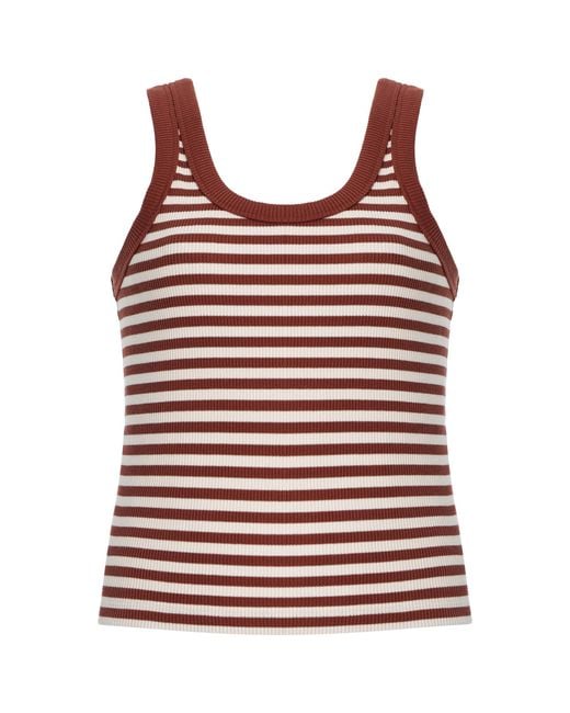 House of Dagmar Red Ribbed Organic Cotton-Blend Tank Top