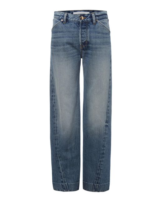 RÙADH Blue The Bijou Rigid Mid-Rise Straight-Leg Jeans