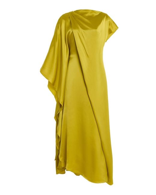 Roksanda Yellow Hiba Silk-Satin Dress