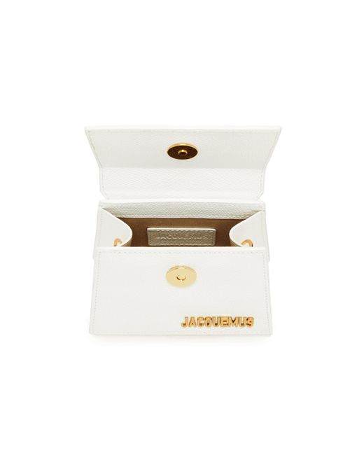 Jacquemus White Le Chiquito Leather Top Handle Bag