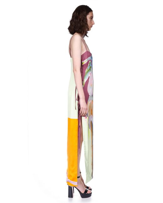 ALÉMAIS Multicolor Jedda Side Tie Crepe Maxi Dress