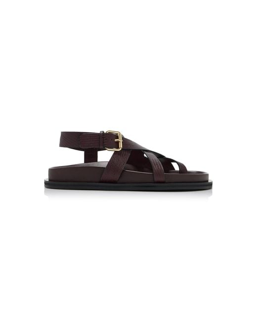 A.Emery Black Elbert Leather Sandals