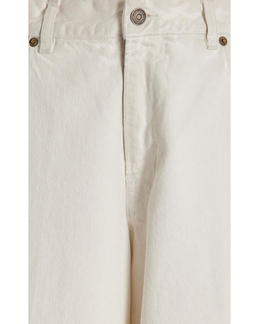 Haikure White Bethany Rigid Drop-rise Wide-leg Cargo Jeans