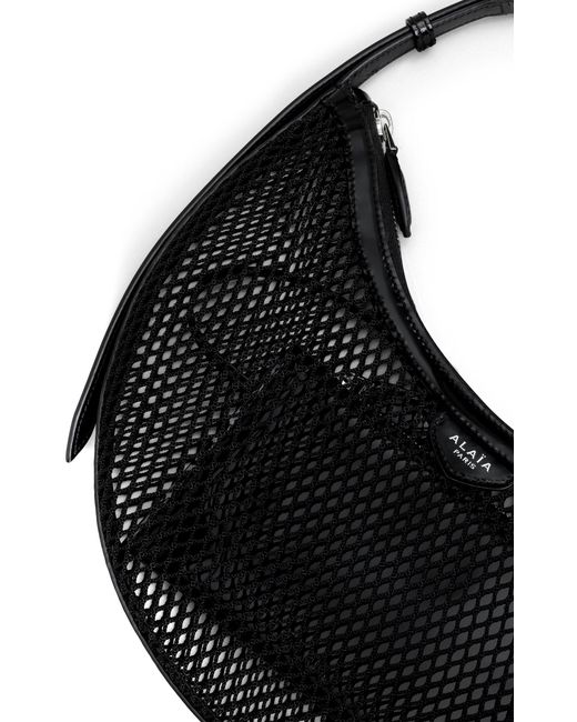 Alaïa Black One Piece Demi Leather-trimmed Mesh Shoulder Bag
