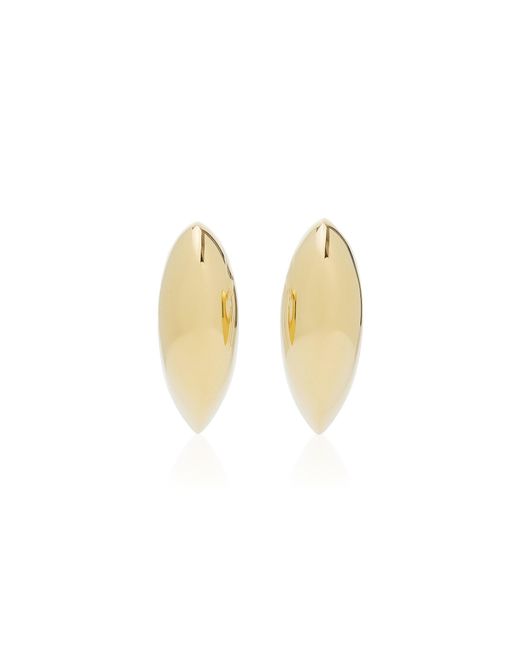 Bottega Veneta White 18K-Plated Earrings