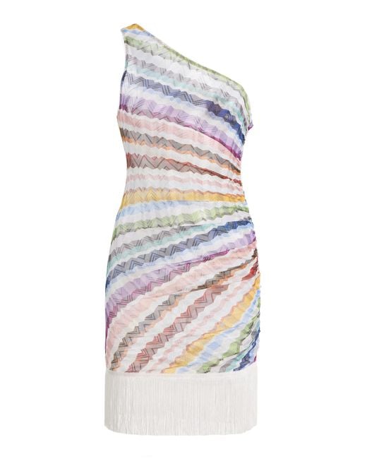 Missoni White Knit Mini Cover-Up Dress