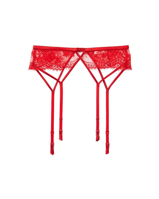 Fleur du Mal Red Frankie Lace Garter
