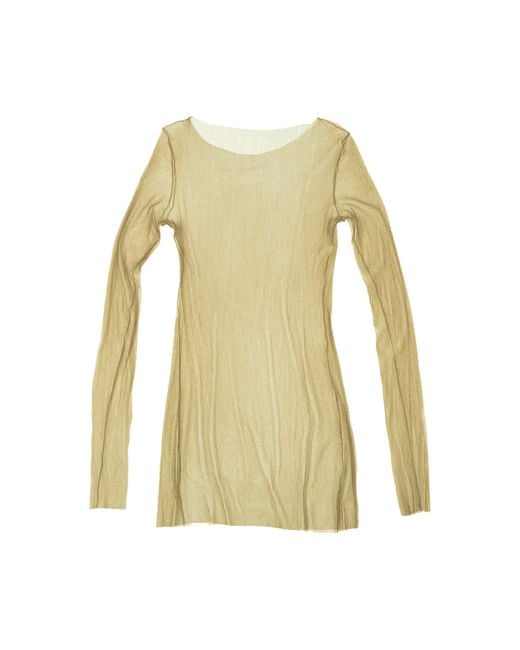Cortana Yellow T Tulle Silk Top