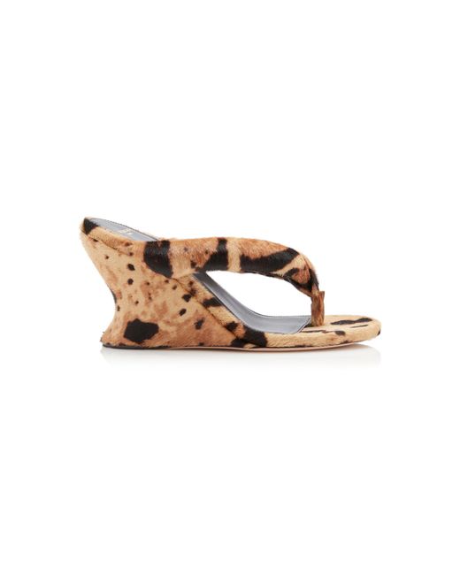 Balenciaga Multicolor Gaeta Pony Hair Wedge Sandals