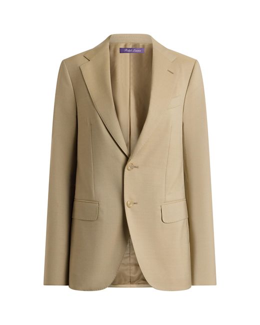 Ralph Lauren Natural Maguire Single-Breasted Wool-Blend Blazer