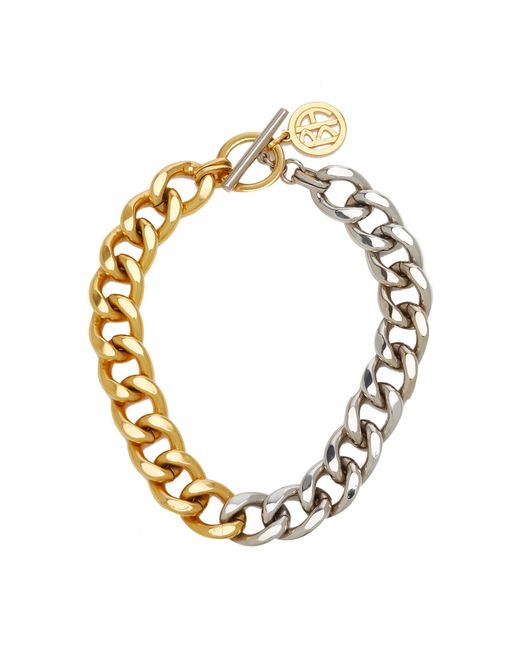 Ben-Amun Metallic Two-tone Gold-plate Metal Chain Necklace
