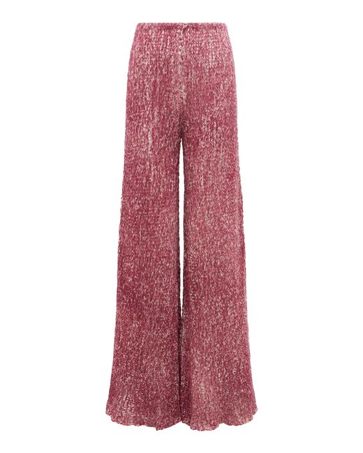 Gabriela Hearst Red Oriel Spray-Dye Knit Pants