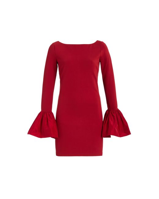 Staud Red Hawthorne Double-knit Mini Dress
