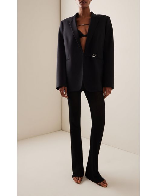 Nensi Dojaka For Calvin Klein Oversized Wool Blazer in Black