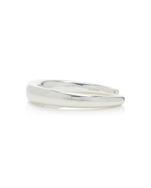 LIE STUDIO White The Amanda Sterling Silver-plated Cuff for men