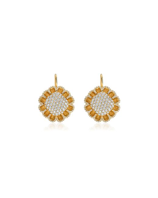 Mindi Mond New York Metallic Floating 18K Diamond Drop Earrings