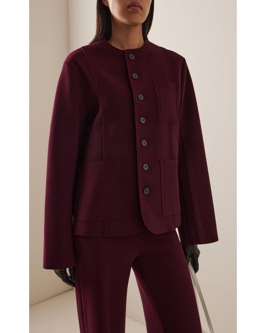 Birrot Purple Exclusive Lay4 Crepe Jacket