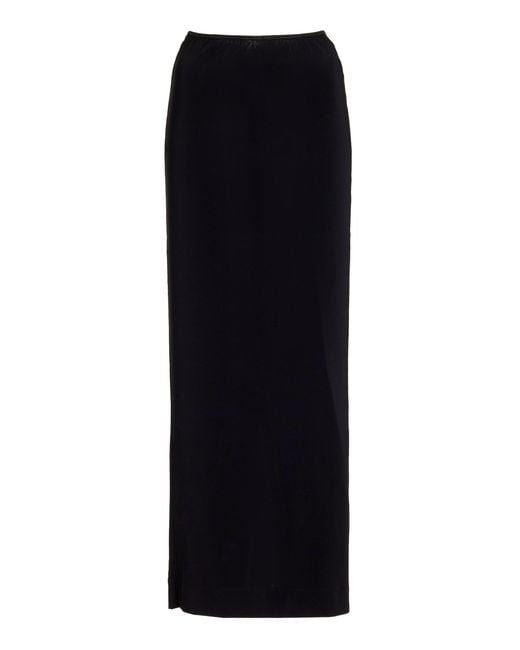 ÉTERNE Black Emma Jersey Maxi Skirt