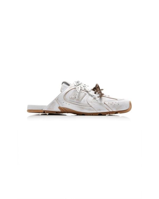 Miu Miu White X New Balance 530 Sl Leather Mules