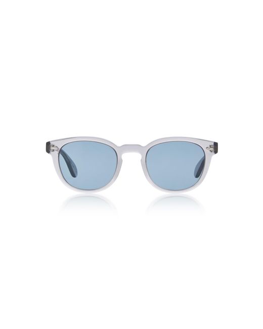 Oliver Peoples Gray Sheldrake Round Sunglasses for men