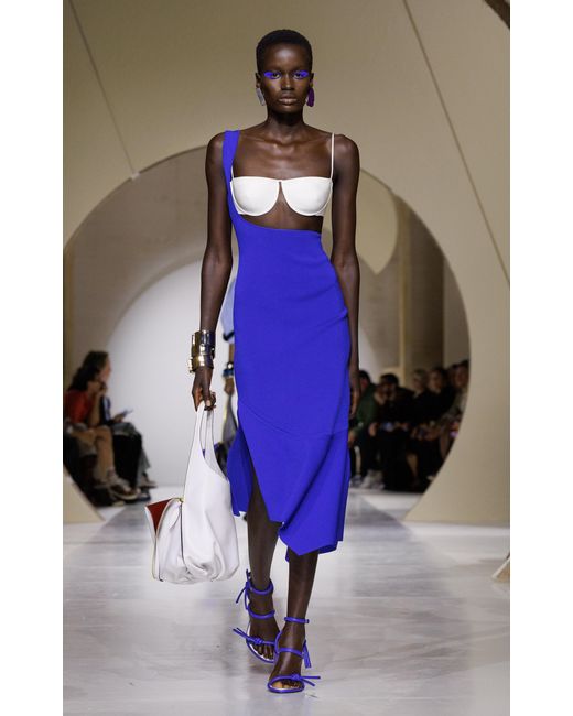 Givenchy Blue Mobile Wedge Sandals