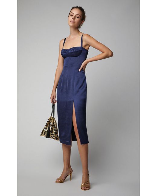 Alexis M o Exclusive Yates Slit Cocktail Dress in Blue Lyst
