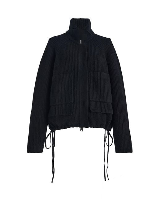 Brandon Maxwell Blue Winsor Ballon Cashmere Jacket