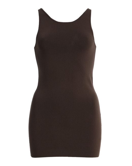 Totême Brown Classic Compact Knit Tank Top