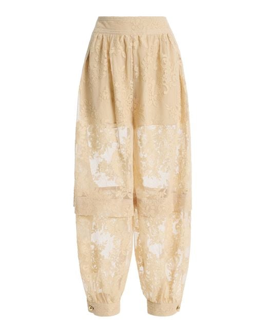 Zimmermann Natural Luna Lace Harem Pants