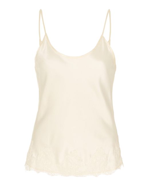 Markarian Pyramus Satin And Lace Cami in White - Lyst